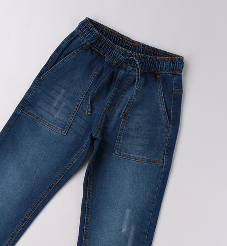 Pantaloni jeans ragazzo  STONE WASHED CHIARO-7400
