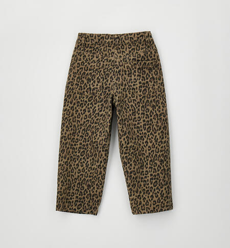 Pantaloni leopardati bambina MARRONE-MARRONE-6CDS