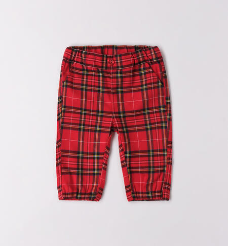 Pantaloni natalizi neonato ROSSO