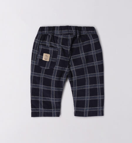 Pantaloni neonato a quadri NAVY-AZZURRO-6BSF