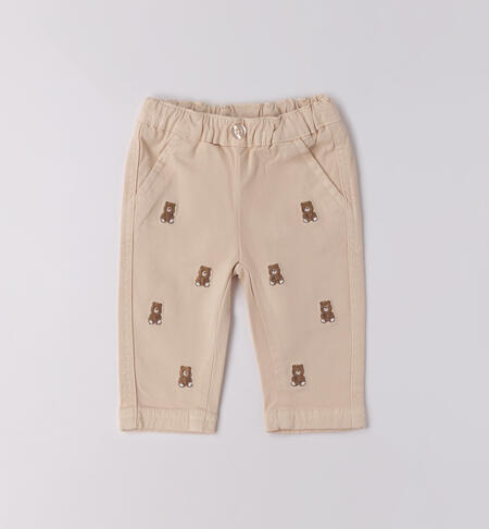 Baby trousers with teddy bears  ECRU'-0164