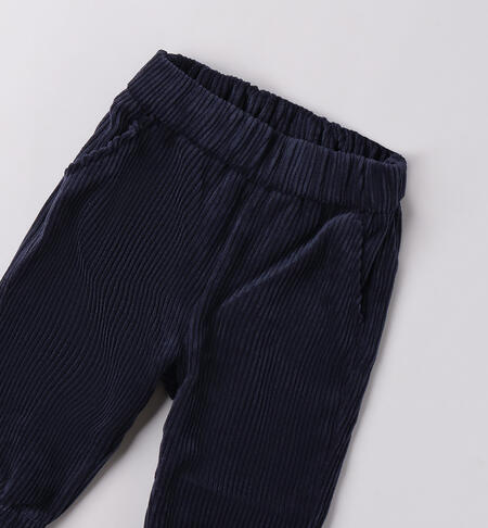 Pantaloni neonato velluto NAVY-3885