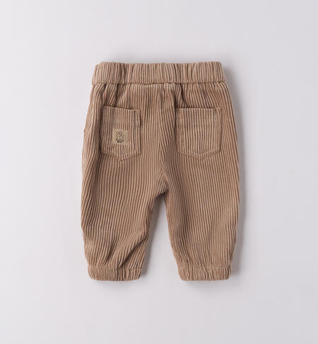Pantaloni neonato velluto TORTORA -0928