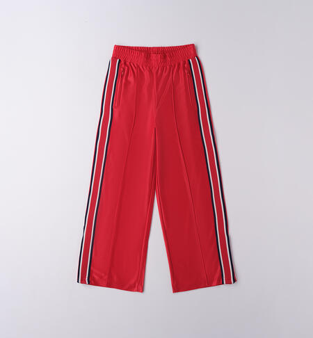 Pantaloni per ragazza larghi ROSSO-2244