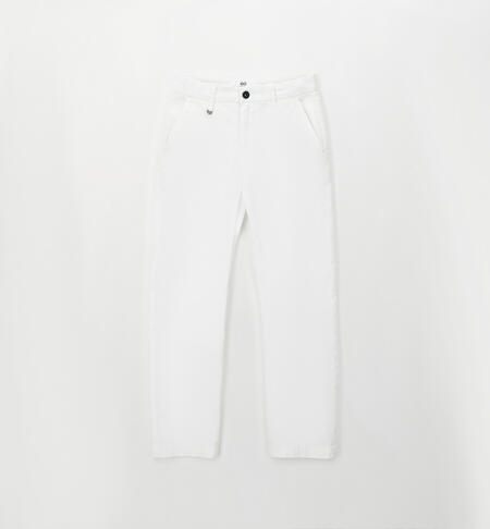 Smart trousers for boys BIANCO-0113