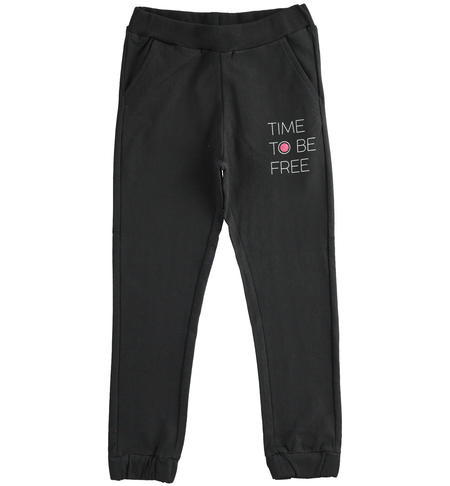 Pantaloni ragazza con coulisse - da 8 a 16 anni iDO NERO-0658