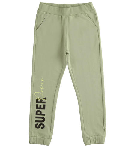 Pantaloni ragazza con coulisse - da 8 a 16 anni iDO TEA GREEN-5521
