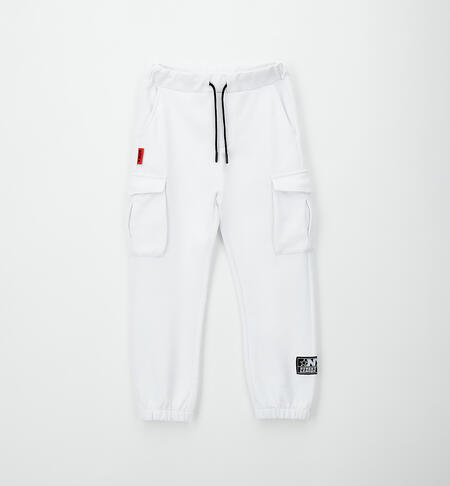 Pantaloni ragazzo 100% cotone BIANCO