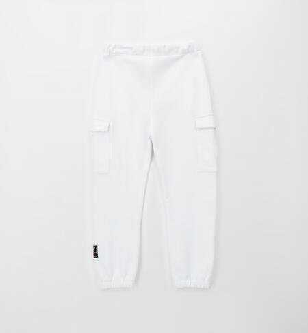 Pantaloni ragazzo 100% cotone BIANCO-0113