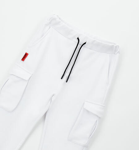 Pantaloni ragazzo 100% cotone BIANCO-0113