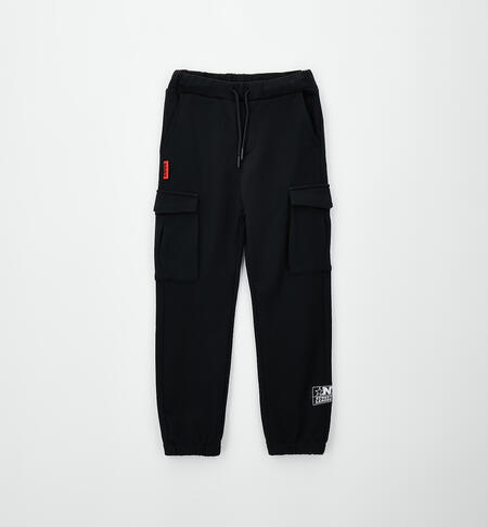Pantaloni ragazzo 100% cotone NERO-0658