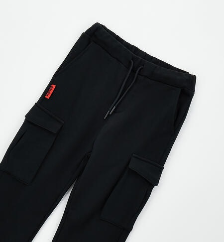 Pantaloni ragazzo 100% cotone NERO-0658