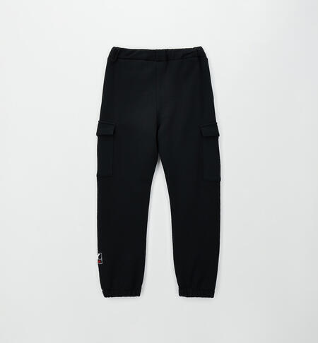 Pantaloni ragazzo 100% cotone NERO-0658