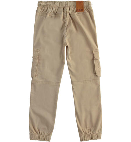 Stretch twill boy¿s trousers  from 8 to 16 years by iDO BEIGE-0414