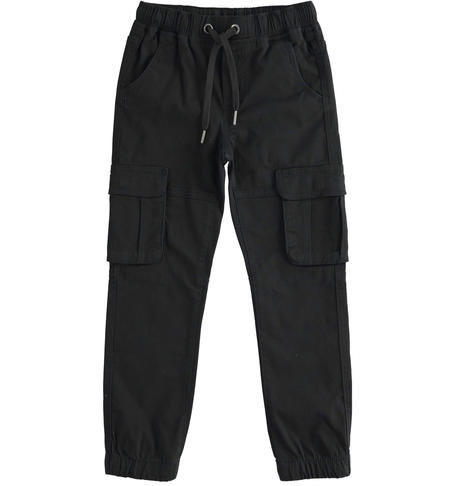 Stretch twill boy¿s trousers  from 8 to 16 years by iDO NERO-0658