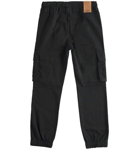 Stretch twill boy¿s trousers  from 8 to 16 years by iDO NERO-0658