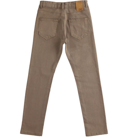 Pantaloni ragazzo regular fit - da 8 a 16 anni iDO MARRONE SCURO-0871