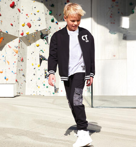 Pantaloni ragazzo sportivi NERO