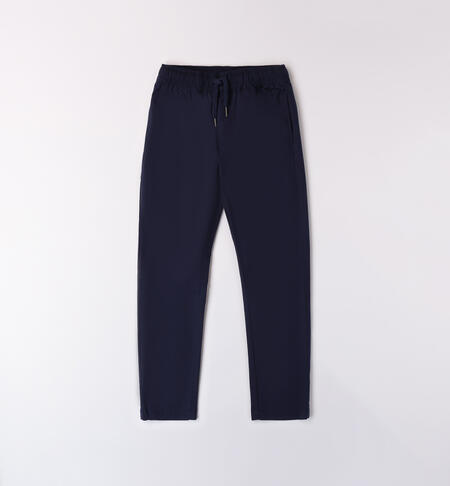 Boys' relaxed fit trousers BLUE