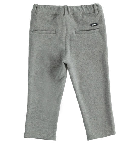 Slim fit trousers for boys from 9 months to 8 years iDO GRIGIO MELANGE-8970