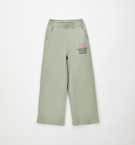 Girls' sports trousers GREEN