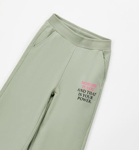 Pantaloni sportiva per ragazza VERDE MILITARE-4836