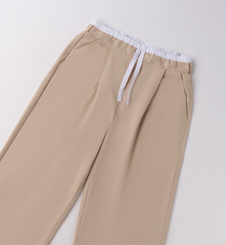 Pantaloni sportivi per ragazza BEIGE-0411