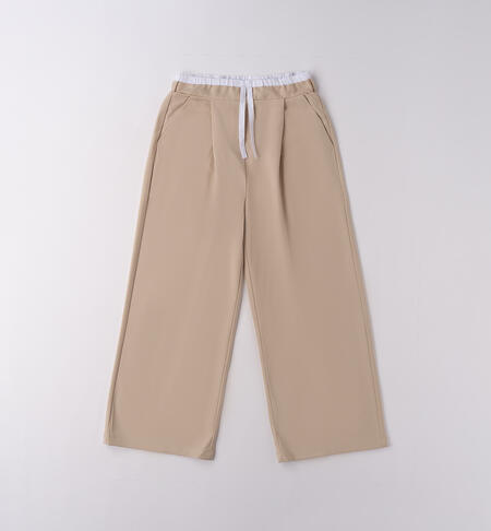 Pantaloni sportivi per ragazza BEIGE-0411
