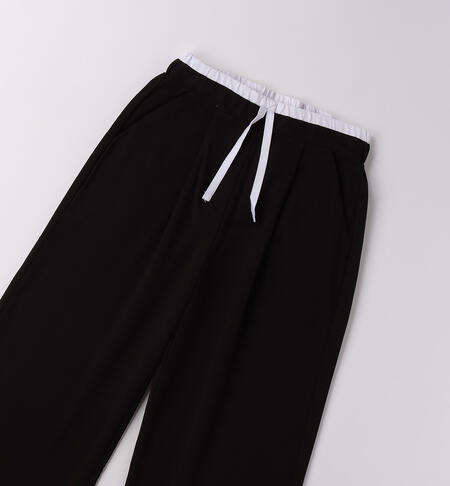Pantaloni sportivi per ragazza NERO-0658