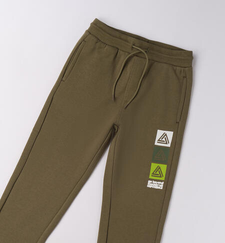 Pantaloni sportivi ragazzo VERDE SALVIA-4951