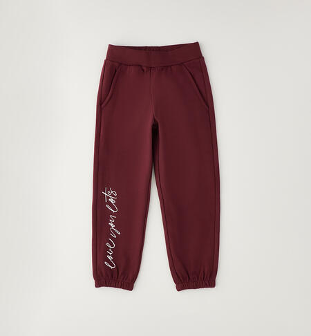 Girls' tracksuit bottoms RED