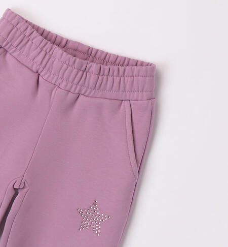 Pantaloni tuta bambina con stella da 9 mesi a 8 anni iDO VERY GRAPE-3113