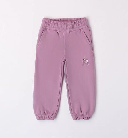 Pantaloni tuta bambina con stella da 9 mesi a 8 anni iDO VERY GRAPE-3113