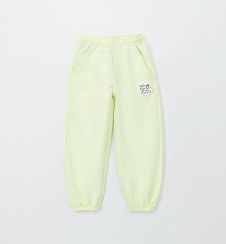 Pantaloni tuta bambina GIALLO CHIARO -1413