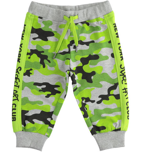 Pantaloni tuta bambino - da 9 mesi a 8 anni iDO GRIGIO MELANGE-VERDE-6UE4