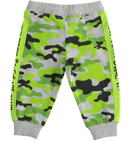 Pantaloni tuta bambino - da 9 mesi a 8 anni iDO GRIGIO MELANGE-VERDE-6UE4