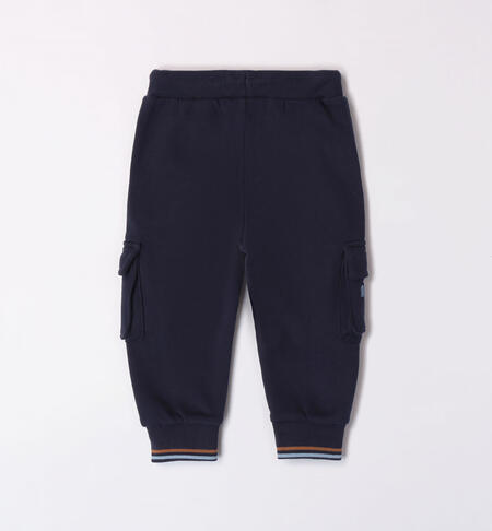 iDO tracksuit bottoms with large pockets for boys aged 9 months to 8 years NAVY-3885