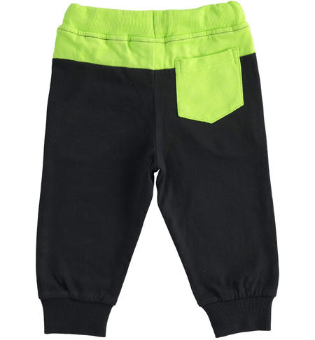 Cotton tracksuit trousers for boys from 9 months to 8 years iDO NERO-0658
