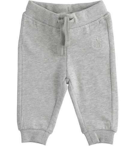 Baby sweatpants with elastic from 1 to 24 months iDO GRIGIO MELANGE-8992