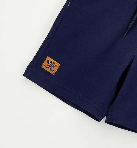 Short tracksuit bottoms for boys NAVY-3854