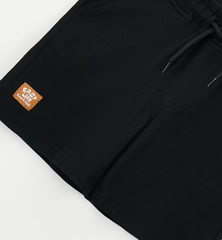 Short tracksuit bottoms for boys NERO-0658
