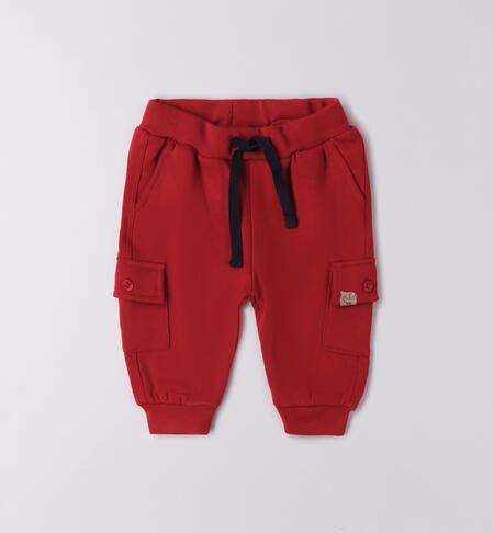 Pantaloni tuta neonato ROSSO