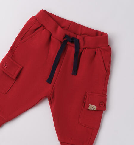 Pantaloni tuta neonato ROSSO-2259