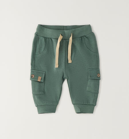 Pantaloni tuta neonato VERDE MILITARE-4717