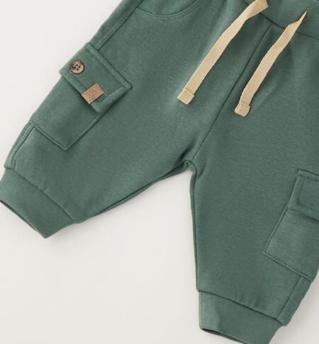 Pantaloni tuta neonato VERDE MILITARE-4717