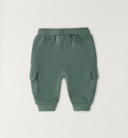 Pantaloni tuta neonato VERDE MILITARE-4717