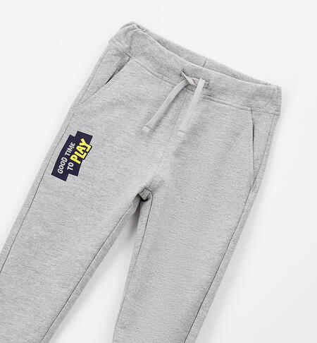 Pantaloni tuta per bambino GRIGIO MELANGE-8992