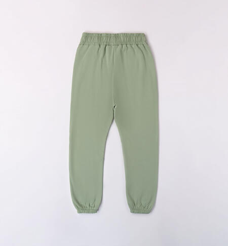 iDO tracksuit bottoms for girls from 8 to 16 years VERDE SALVIA-4714