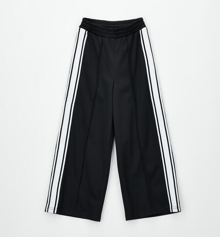 Tracksuit trousers for girls BLACK