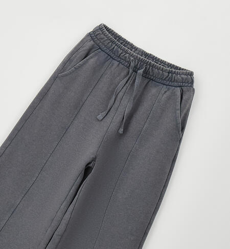Pantaloni tuta ragazza GRIGIO SCURO-0564